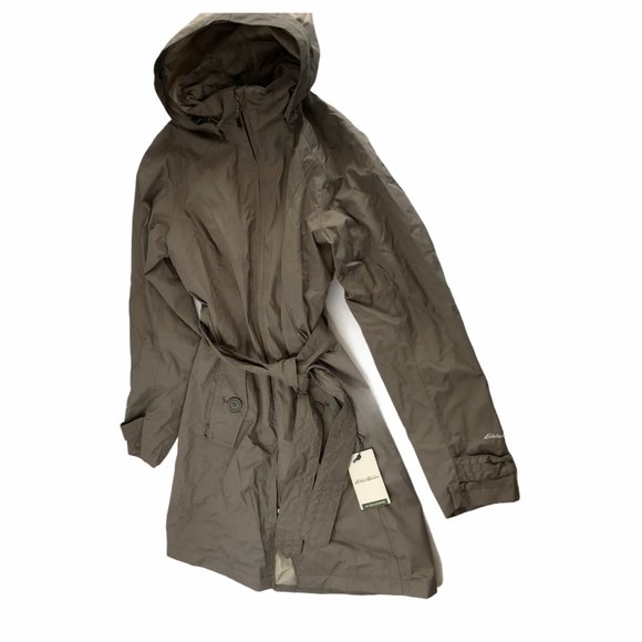 New NWT Eddie Bauer Belted Trench Coat Raincoat S - Picture 1 of 12